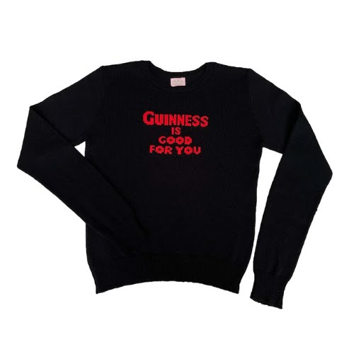 Guinness Is Good For You Jumper, £190, Pickles Knitwear