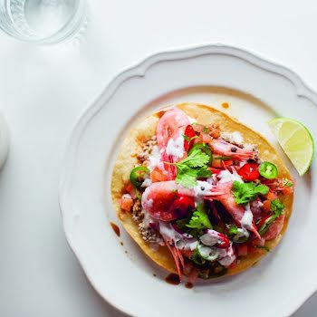 Supper Club: Pickled shrimp tostadas with salsa borracha