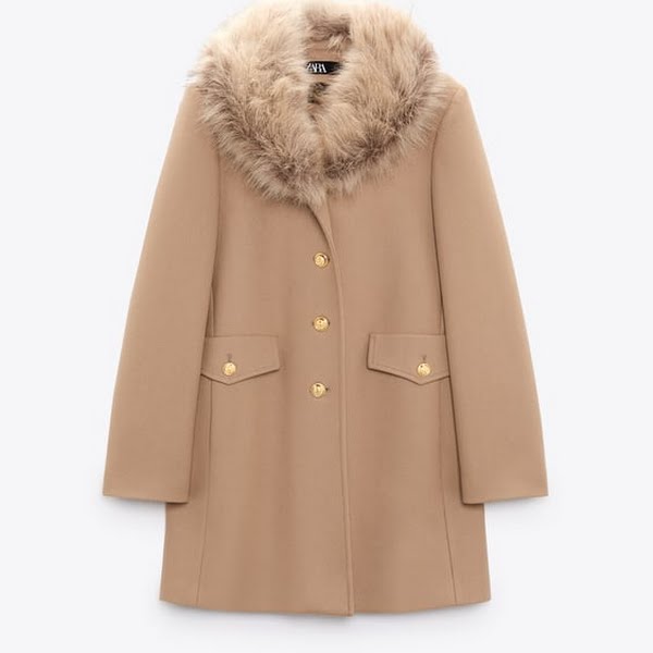 Straigh Wool-blend Coat, €139, Zara