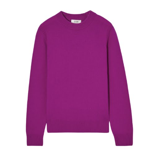 Pure Cashmere Jumper in Bright Pink, €105, COS