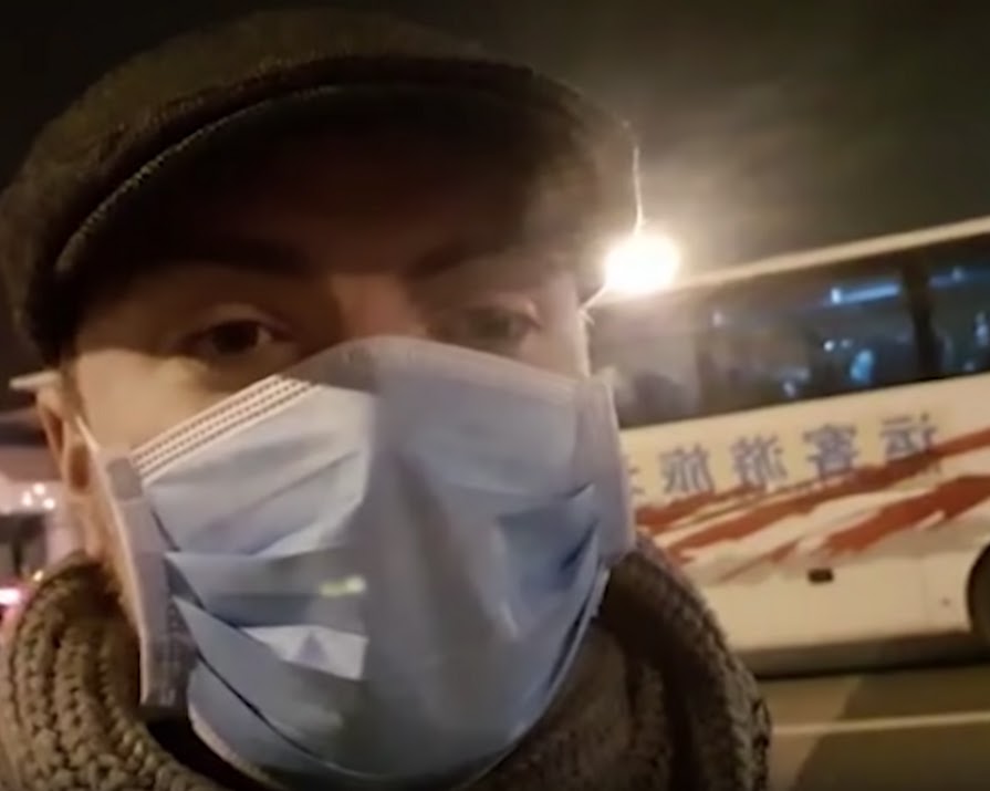 WATCH: Kildare man shares a video of his evacuation from Wuhan, China
