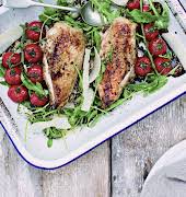 What to make this weekend: Balsamic roast chicken with rocket, roast tomatoes and Parmesan
