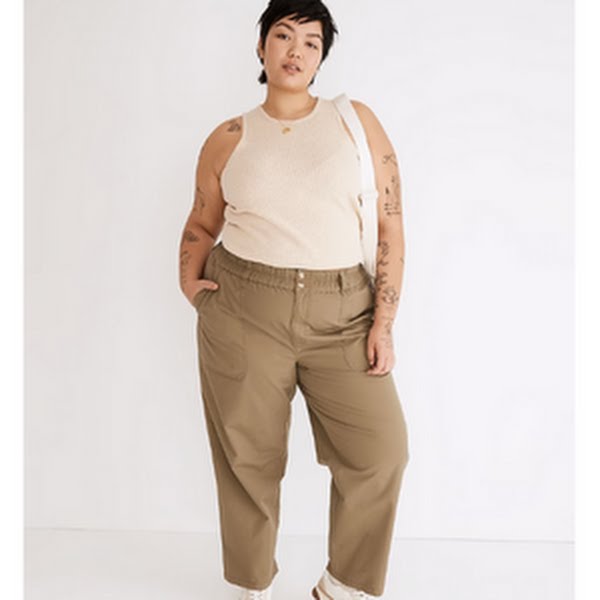 Cotton Ripstop Pull-On Straight Cargo Pants, €123, Madewell