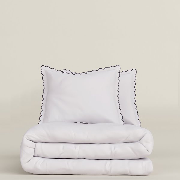 Cotton Blend Scalloped Edge Bedding Set, from €27, M&S