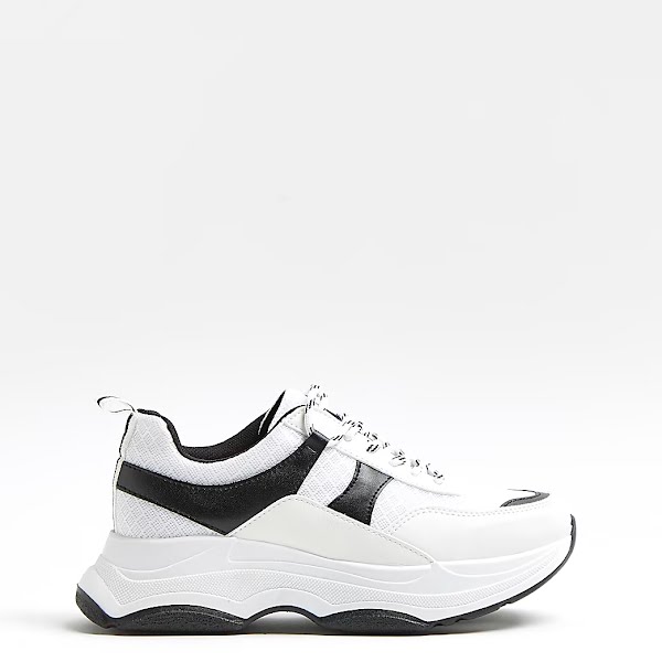 Black Colour Block Chunky Trainers, €30, River Island