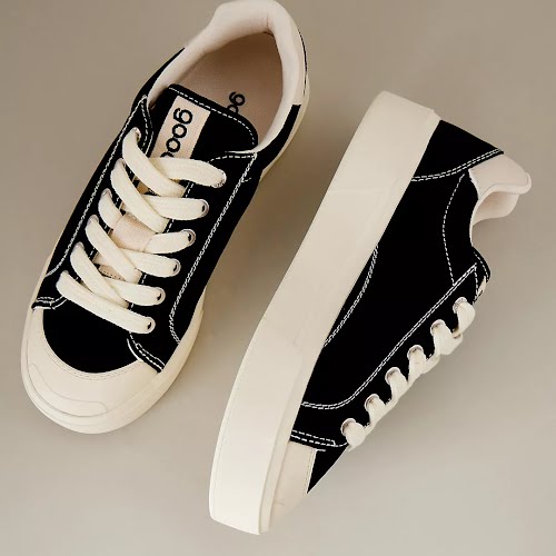 Anthropologie, Organic Cotton Canvas Low-Top Platform Trainers, €125