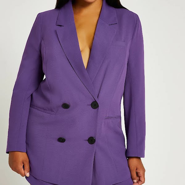 Purple double breasted blazer, €87