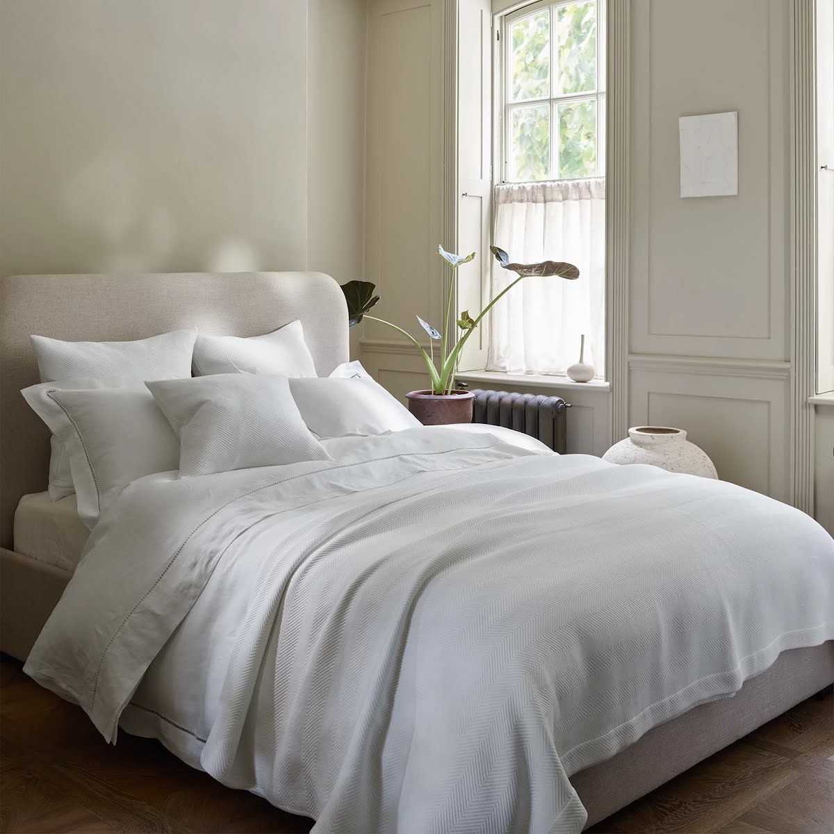 Santorini Linen Bed Linen Collection, From €78, The White Company
