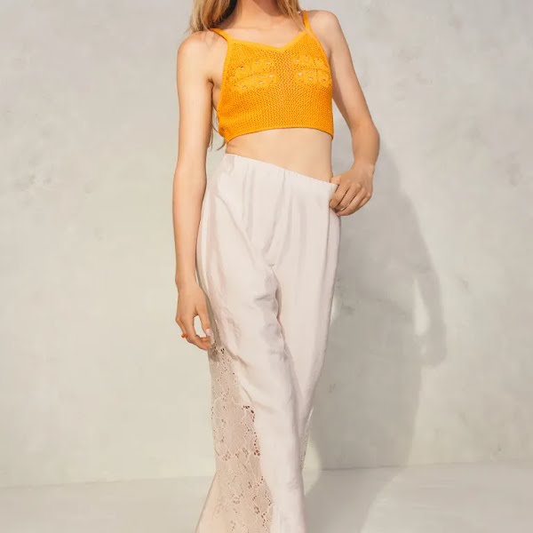 Lace-inset Satin Trousers, €27.99, H&M