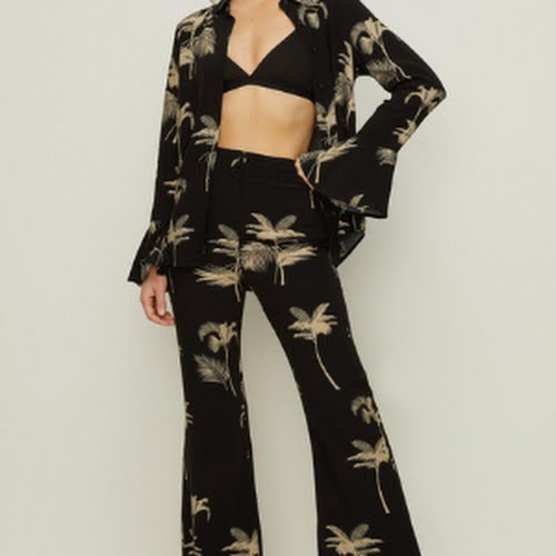 Oasis Rachel Stevens Palm Printed Co Ord Trouser, €56
