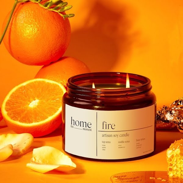 Fire soy wax candle, €37.50, The Home Moment
