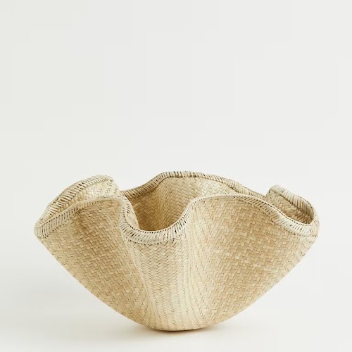 Straw basket, €13, H&M