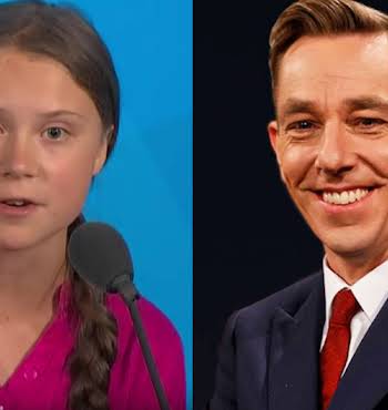 Greta Thunberg and Ryan Tubridy