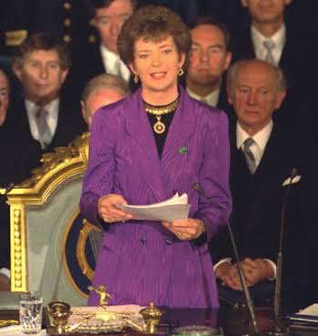 Mary Robinson, photo from RTÉ Archives