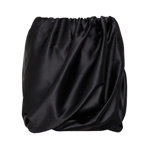 Ganni Ruched Satin Miniskirt, €159, My Theresa