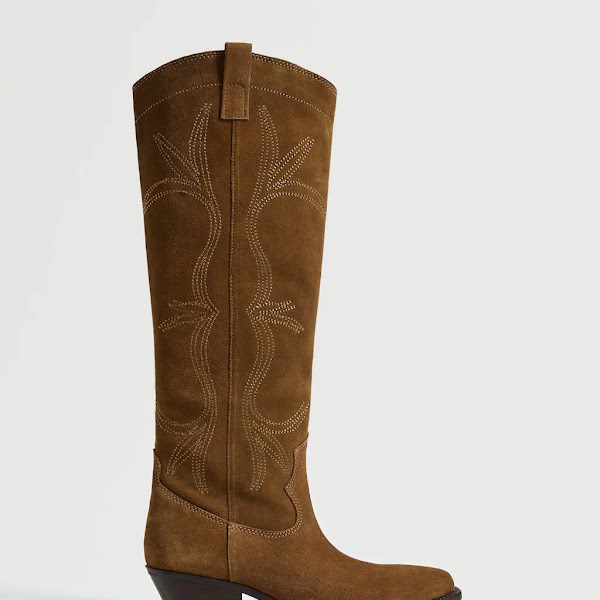 Cowboy Leather Boots, €69.99, Mango