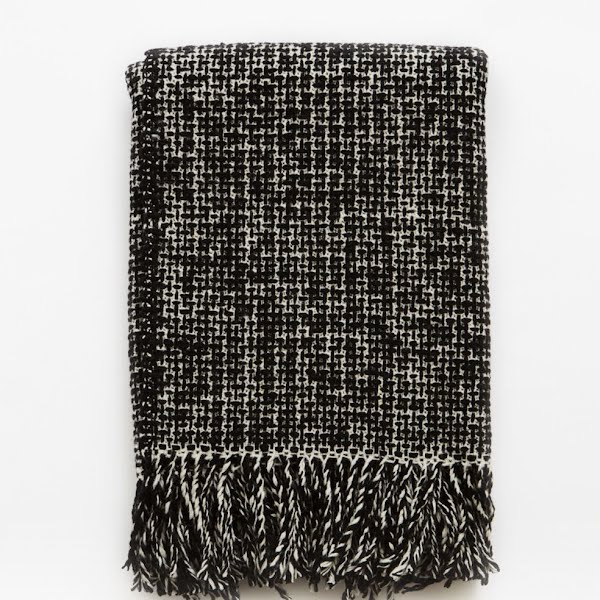 Mended Tweed Blanket Monochrome V, £195, Mourne Textiles