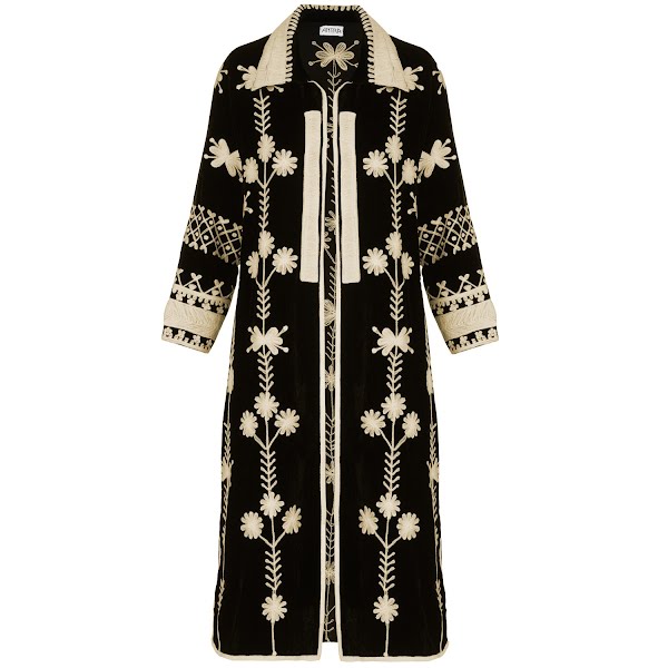 Suki Black Velvet Coat Dress, €403, Wolf & Badger