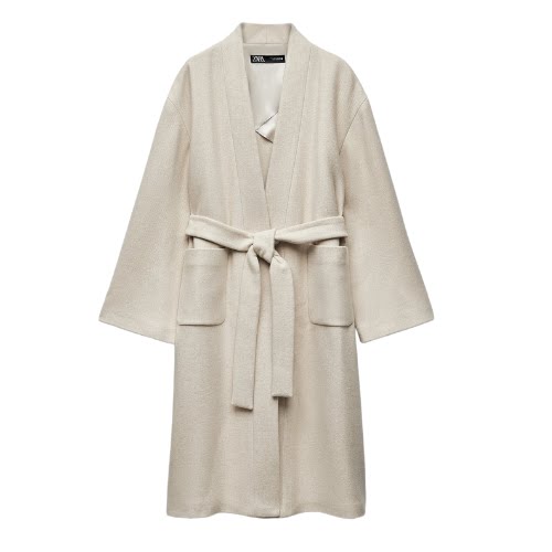 ZW Collection Minimalist Wool Blend Coat, €149