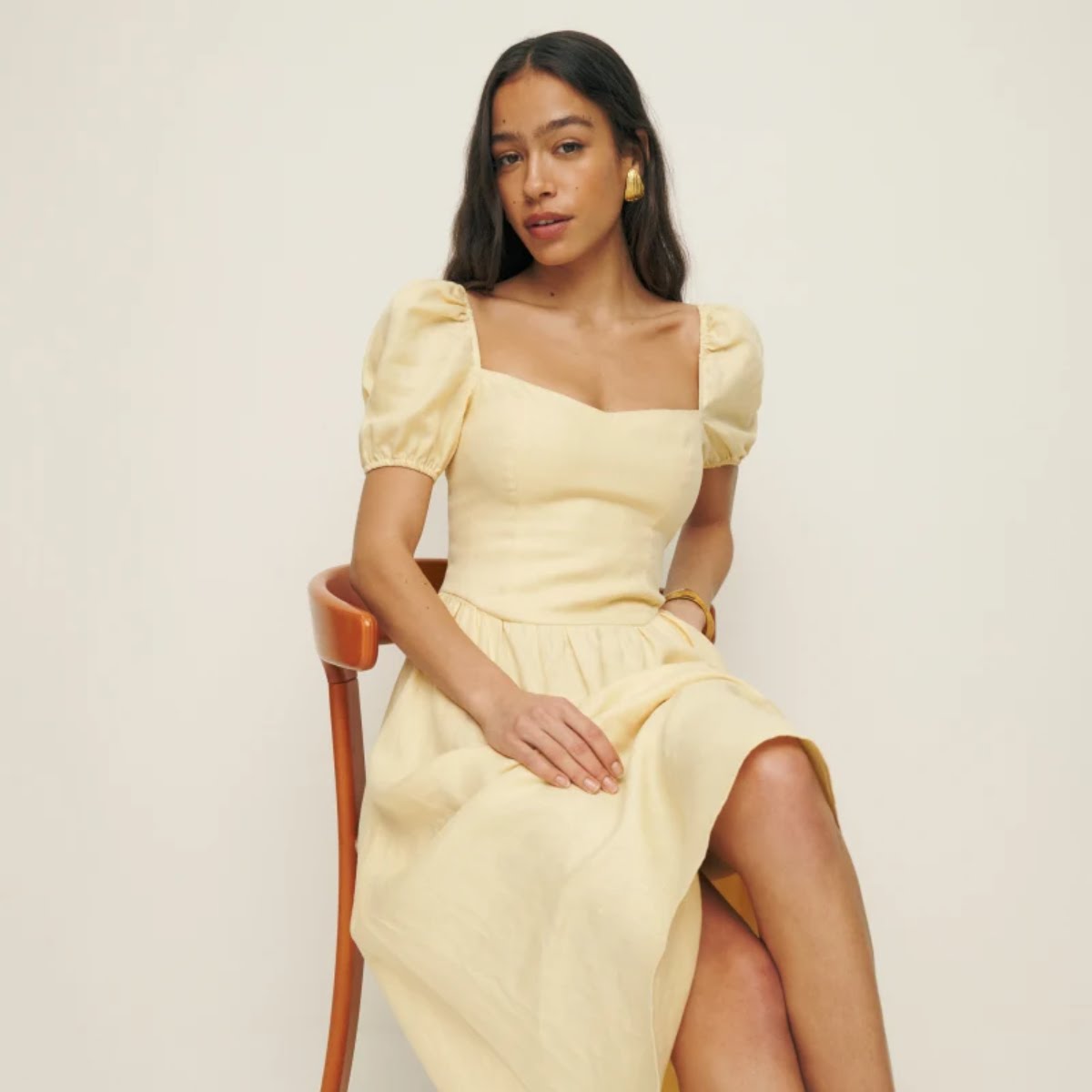 Davila Linen Dress, €348, Reformation