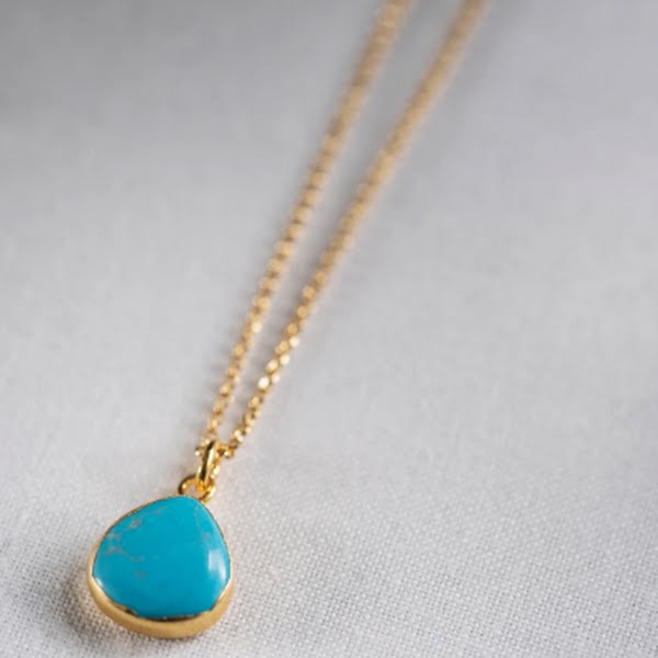 Turquoise Howlite Necklace, €55