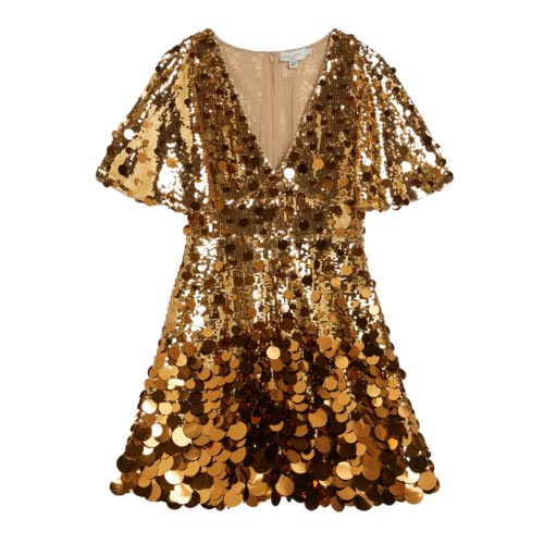 Estelli Embellished-Detail Cape Woven Mini Dress, €425