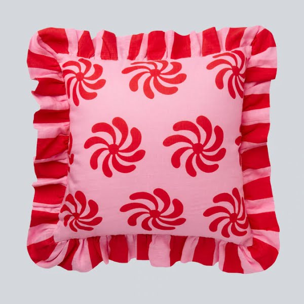 ALB x KITRI Pink Geo Floral Cushion Cover, approximately €76, Kitri Stuido