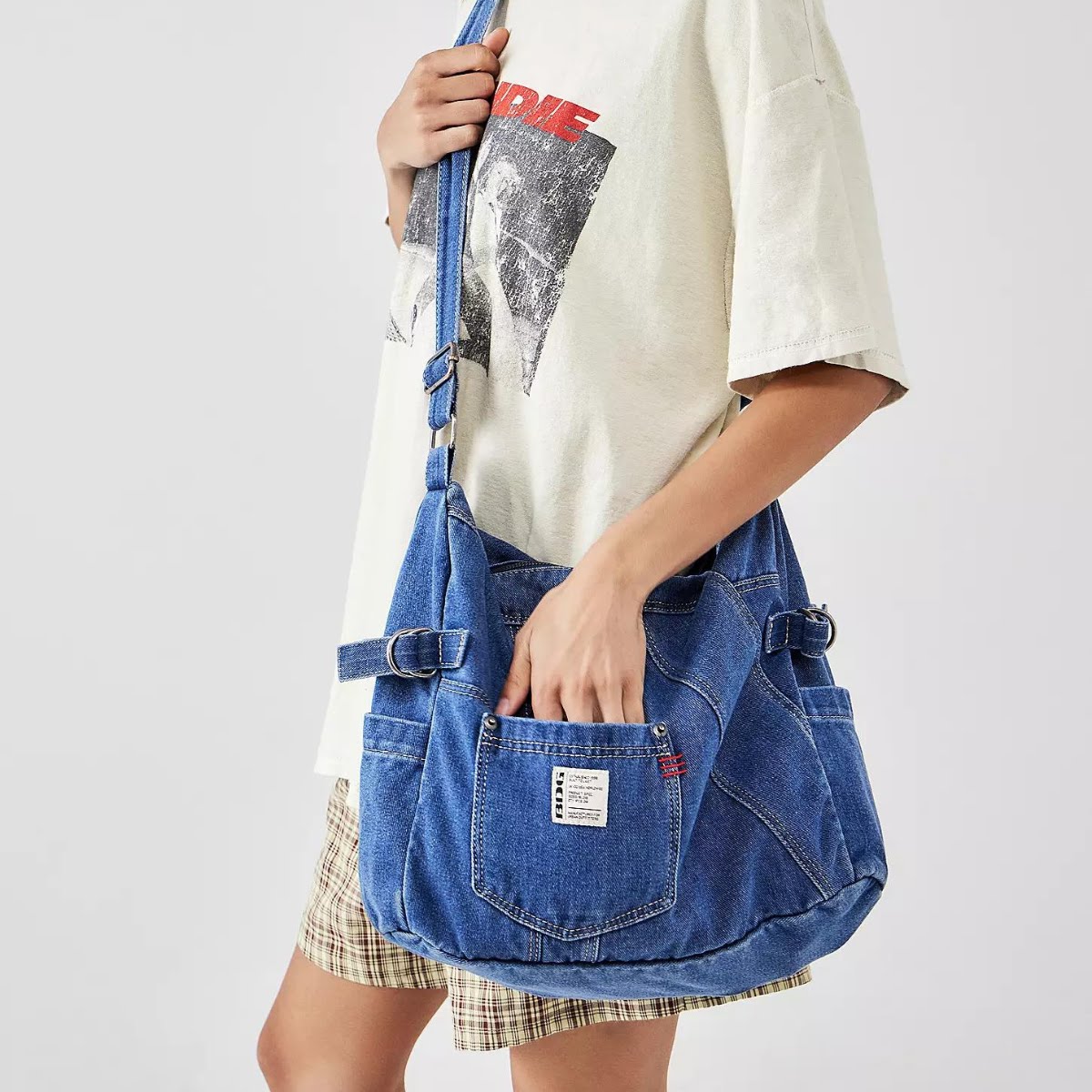 BDG Denim Patchwork Sling Bag, €45