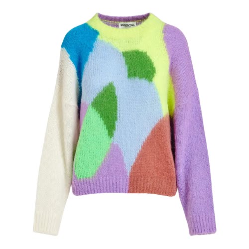 Multicolor Abstract Intarsia-Knitted Sweater, €265, Essentiel Antwerp