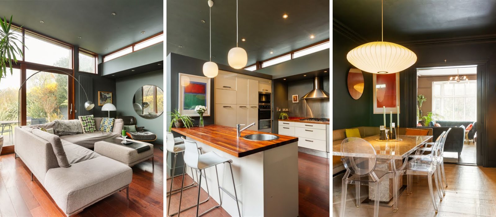 A contemporary kitchen with garden views is the star of this Churchtown home