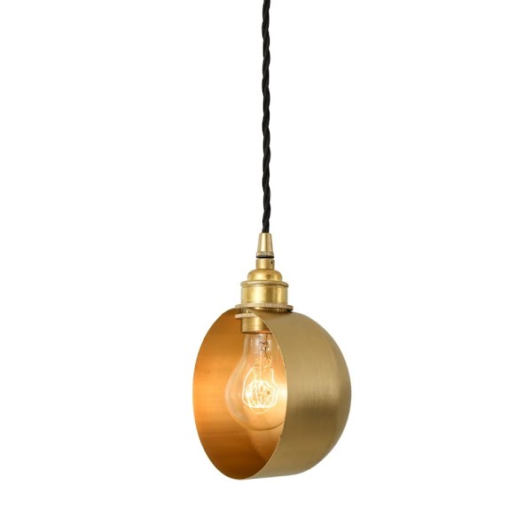 Bogota modern brass pendant light, €95, Mullan Lighting