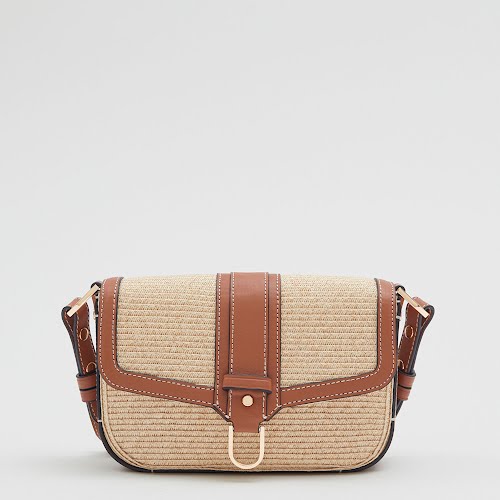 Leather-trimmed straw bag, €99, & Other Stories
