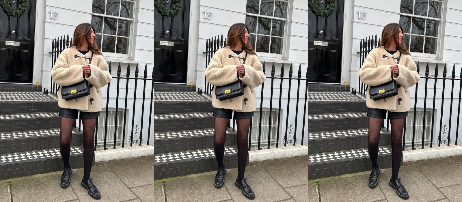 3 ways to style a shearling coat