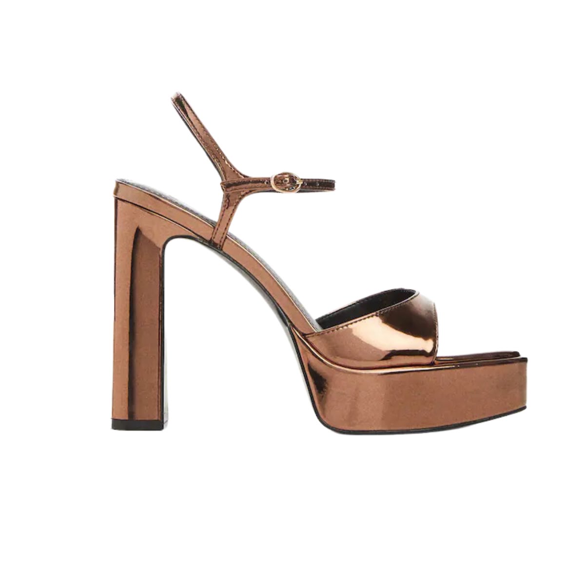 ASOS DESIGN Nation stiletto platform heeled sandals in brown | ASOS