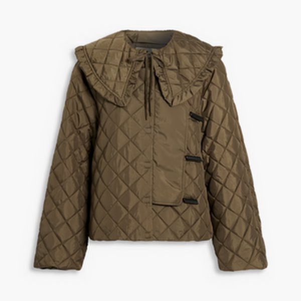 Ganni Quilted Recycled Shell Jacket, €146, The Outnet