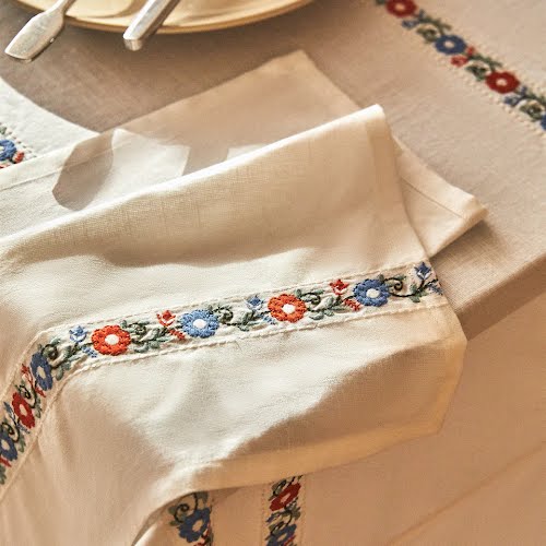 Zara Home, Embroidered Cotton Napkins, €15.99