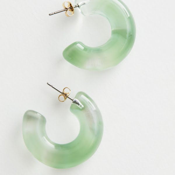 Glass Mini Hoop Earrings, €25, &Other Stories