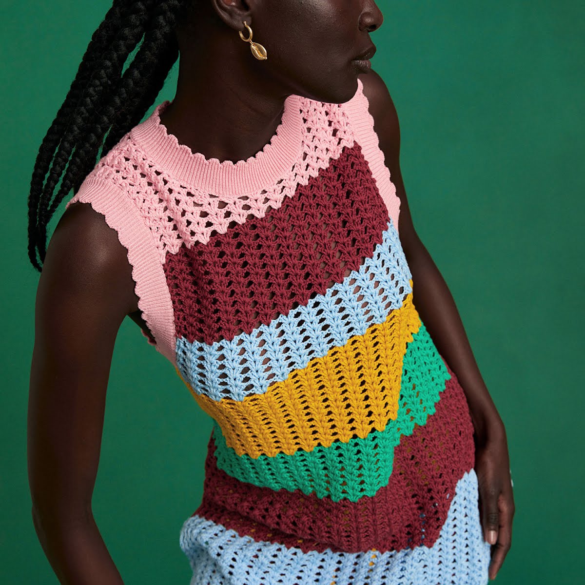 Colour-Blocked Hand-Crocheted Top, €129, & Other Stories