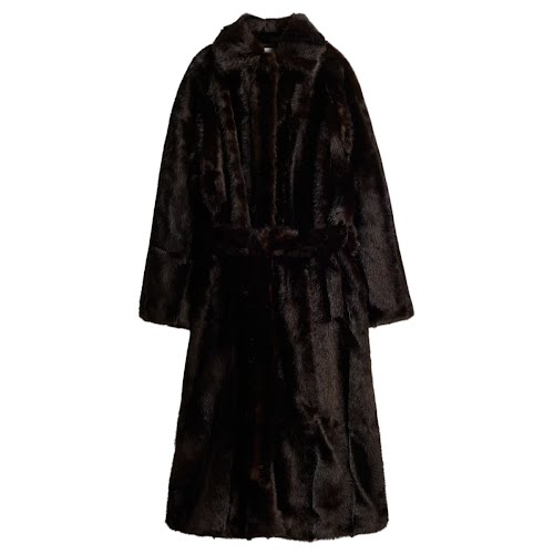 H&M Fluffy Tie Belt Coat, €129