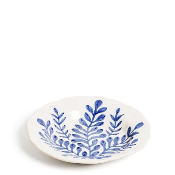 Blue leaf large bowl, €54, Hedgeroe Home