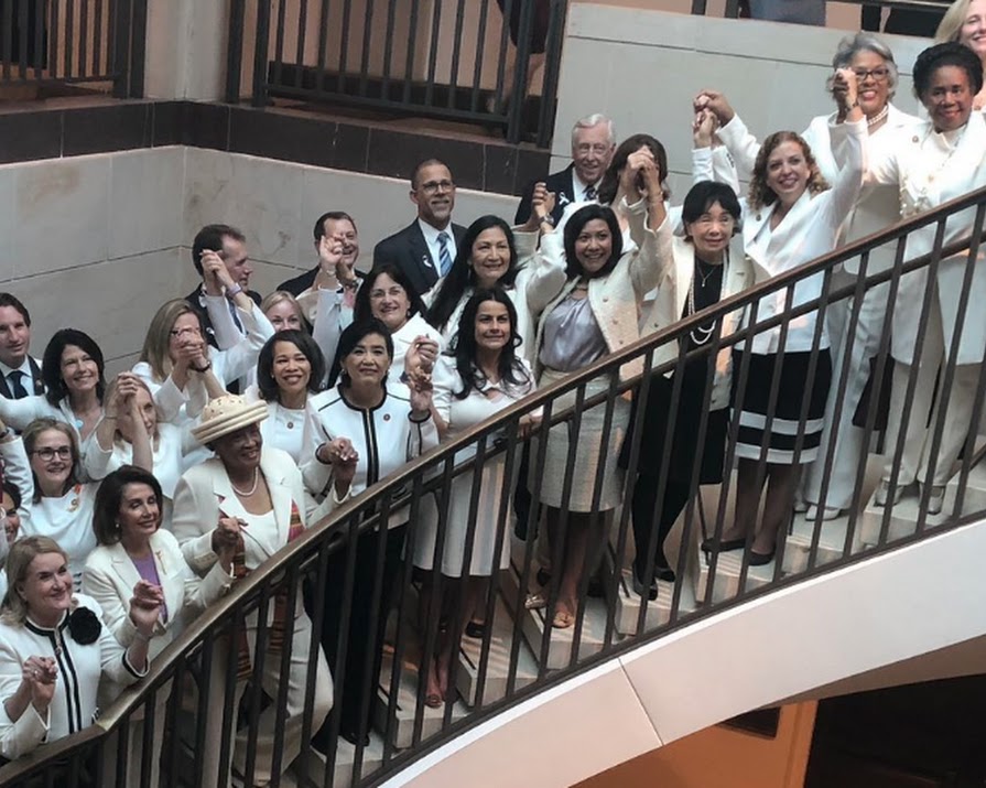 Women in White: Watch as American Democrats honour the Suffragettes
