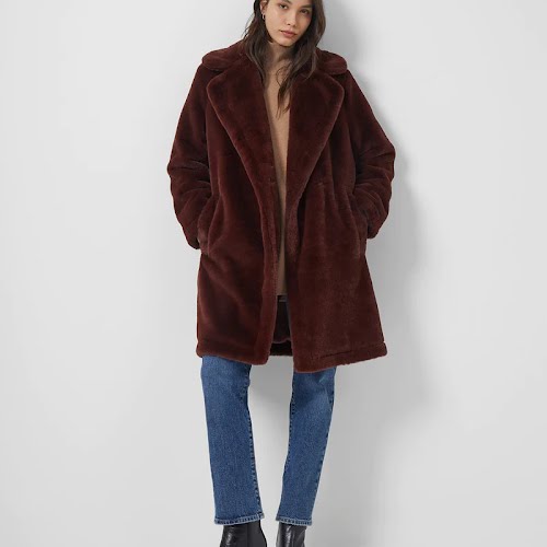 French Connection Buona Faux Fur Long Coat, €139