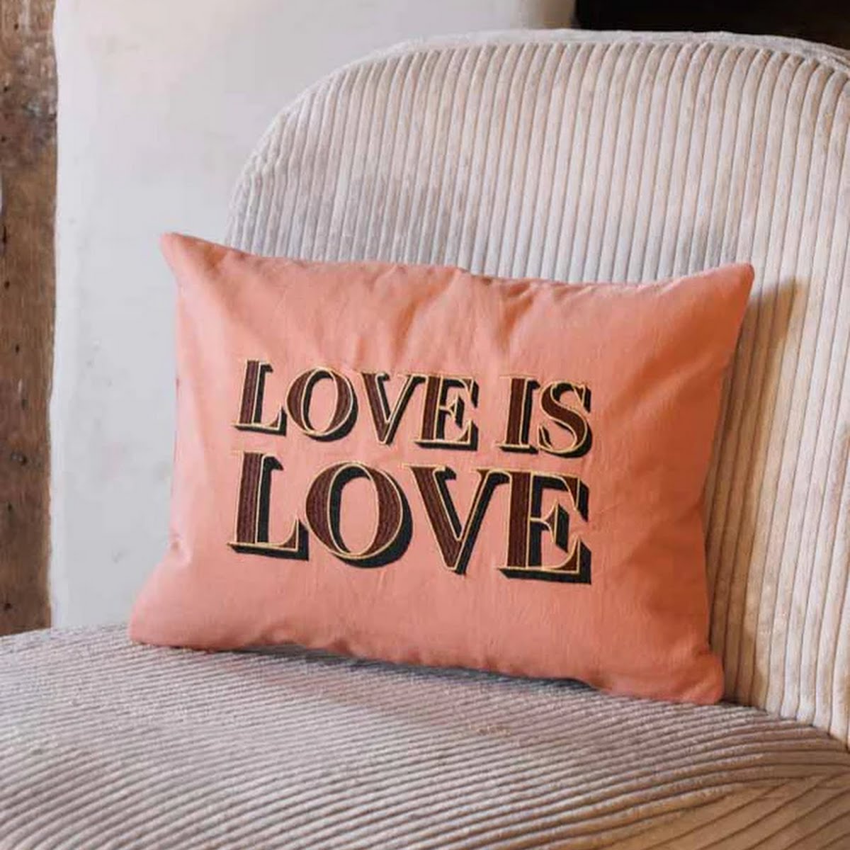 Rockett St George, Love Is Love Embroidered Cushion, €35