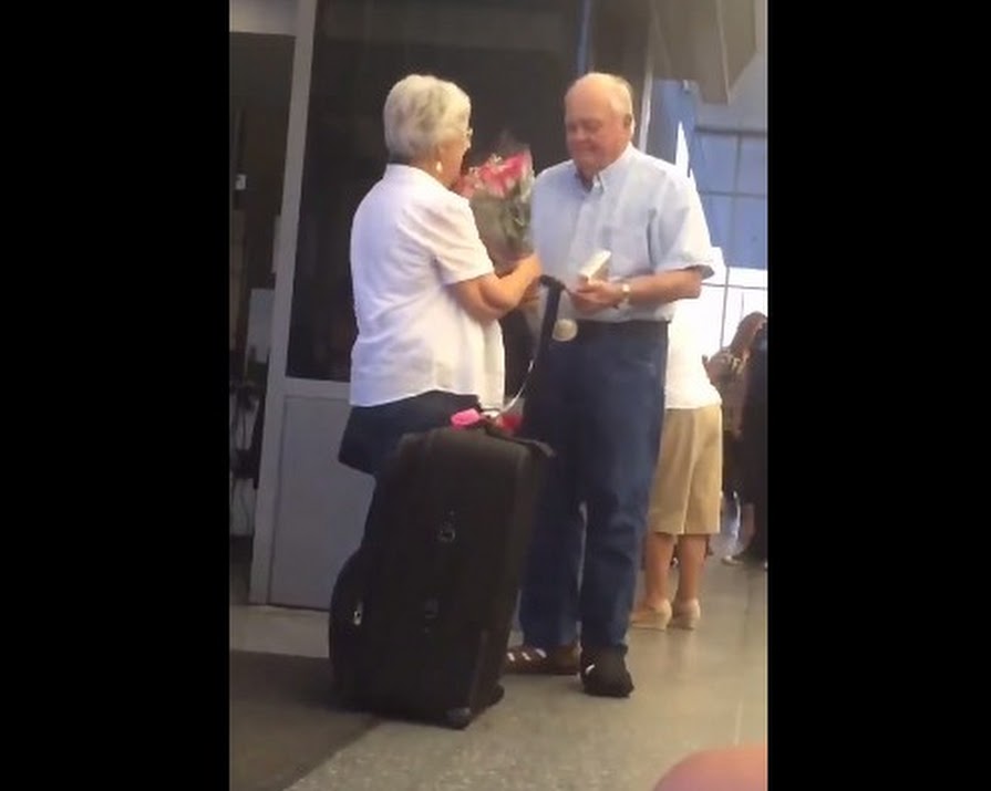 Cute Video Of An Elderly Couple Meeting At The Airport Will Make You Happy