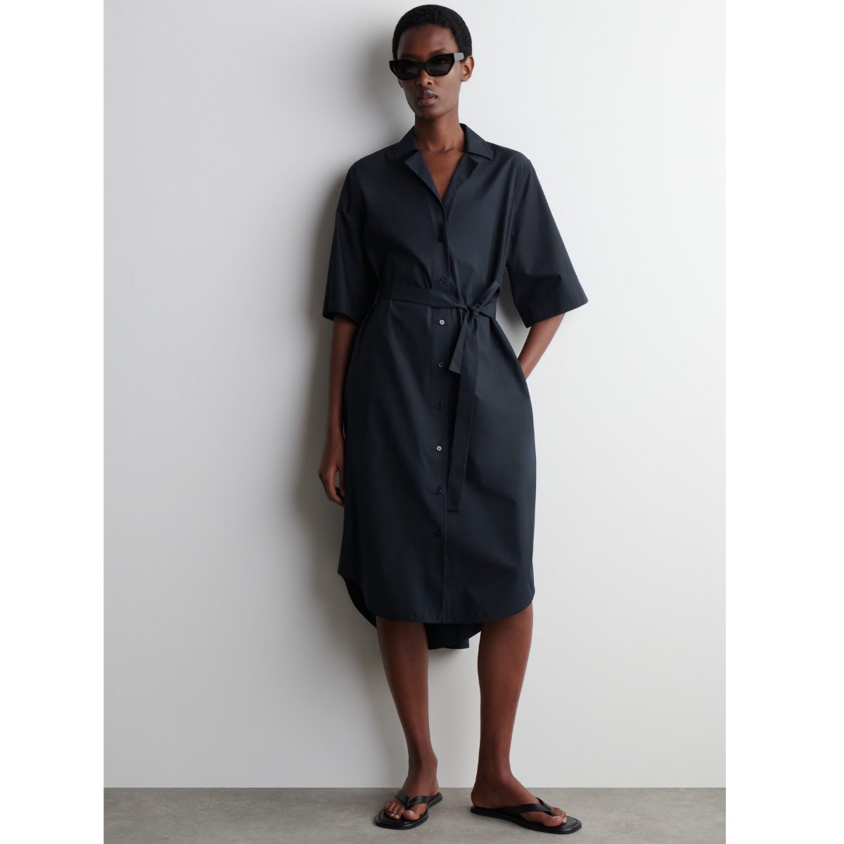 Cos Belted Short-Sleeved Midi Shirt Dress, €99
