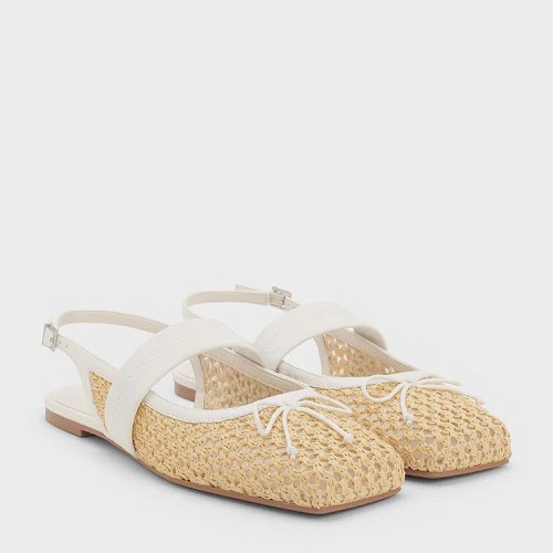 Charles & Keith woven bow slingbacks, €79