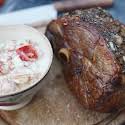 Paul Flynn’s roast leg of lamb with creamy pesto tomatoes