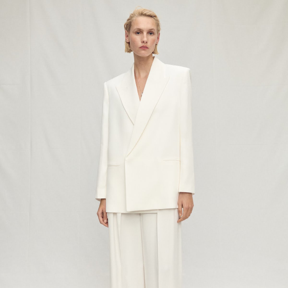 Mango lyocell suit jacket and pants, €119.99