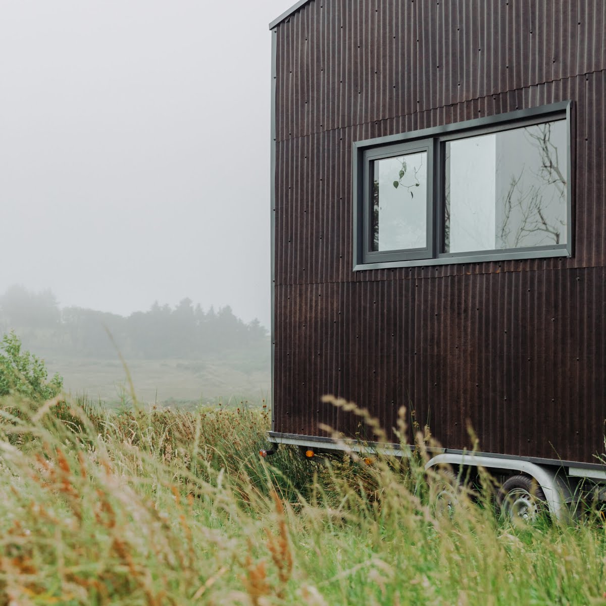 Tigíns are built on trailers specially made in the Netherlands. Wheels allow for the tiny houses to be less permanent (and not require planning permission).