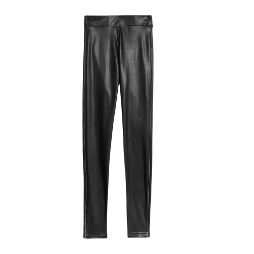 Leather Look Sparkly Side Stripe Leggings, €36
